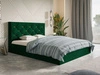 Łóżko tapicerowane z pojemnikiem i stelażem 160x200 Salento zielone