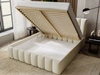 Łóżko tapicerowane z pojemnikiem i stelażem 160x200 Neos Beżowe