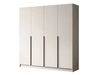 Szafa czterodrzwiowa z drzwiami uchylnymi i czarnymi uchwytami Ameli Kaszmir