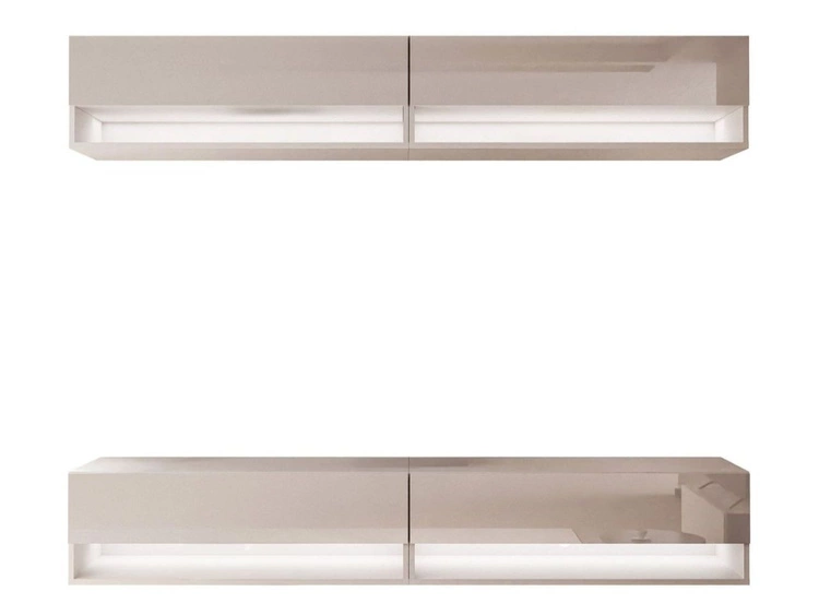 Meblościanka wisząca z oświetleniem LED Aurelie Kaszmir połysk