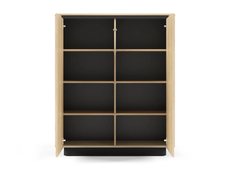 Komoda dwudrzwiowa wysoka Fascino Dąb Cremona, czarny