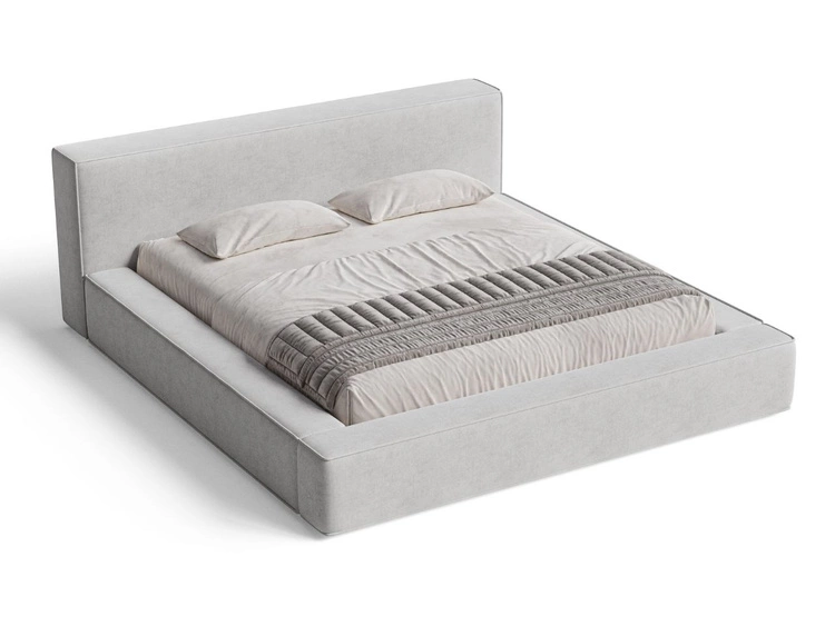 Łóżko tapicerowane z pojemnikiem i stelażem 180x200 Mali Szare