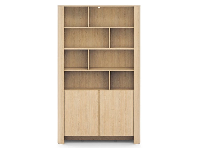 Zestaw mebli do salonu ze złotą listwą dekoracyjną Brillo Dąb Vicenza