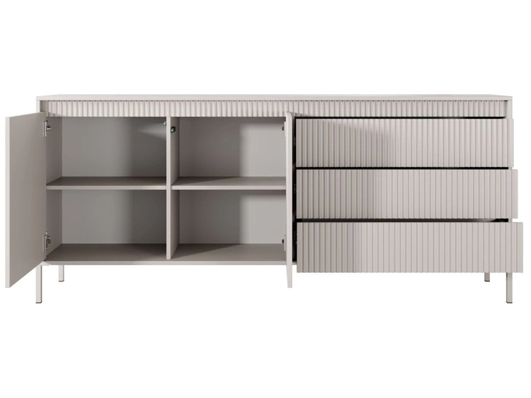 Komoda z drzwiami i szufladami 187 cm Sorano Beżowa