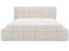 Łóżko tapicerowane bez pojemnika ze stelażem 160x200 Cloud w tkaninie bouclé Beżowe