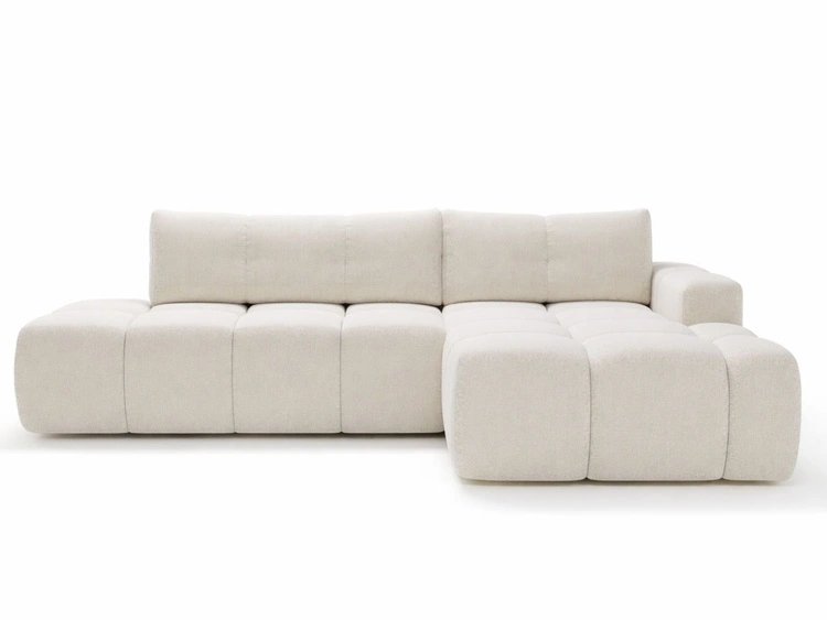 Narożnik L Prawy z funkcją spania i pojemnikiem Montero Biały