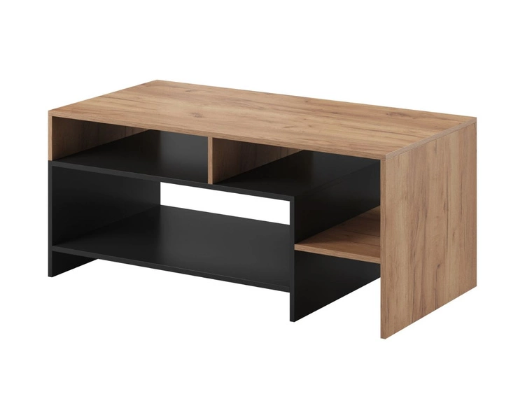 Stolik kawowy Alvano Dąb Craft Złoty, Antracyt