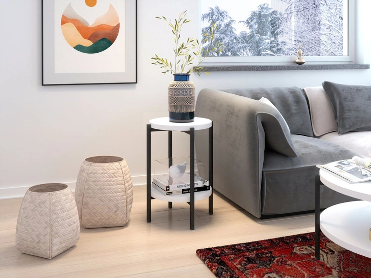 Stolik boczny Sevilla Biały mat