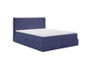 Łóżko kontynentalne z pojemnikiem na pościel 180x200 cm Canolo Niebieskie