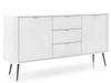 Komoda z drzwiami i szufladami na złotych nogach Viva Biały