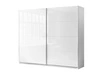 Szafa dwudrzwiowa z drzwiami przesuwnymi 244 cm Nuveo Biały połysk