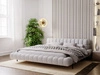 Łóżko tapicerowane ze stelażem 120x200 Imagine Szare