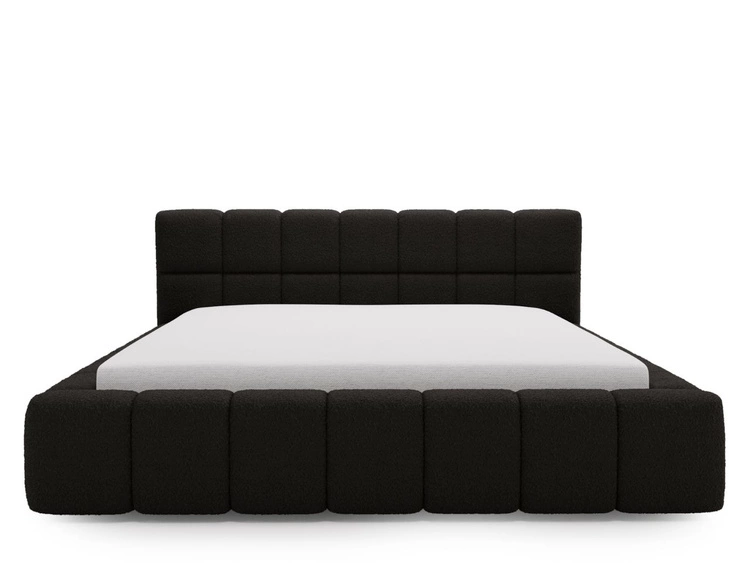 Łóżko tapicerowane z pojemnikiem i stelażem 160x200 Alicante Czarne