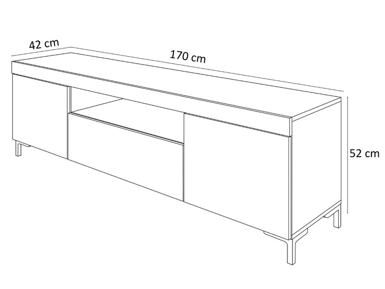 Szafka RTV pod telewizor z drzwiczkami i szufladą Asumi Biały i dąb wotan