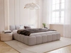 Łóżko tapicerowane z pojemnikiem i stelażem 160x200 Cloud Low szare