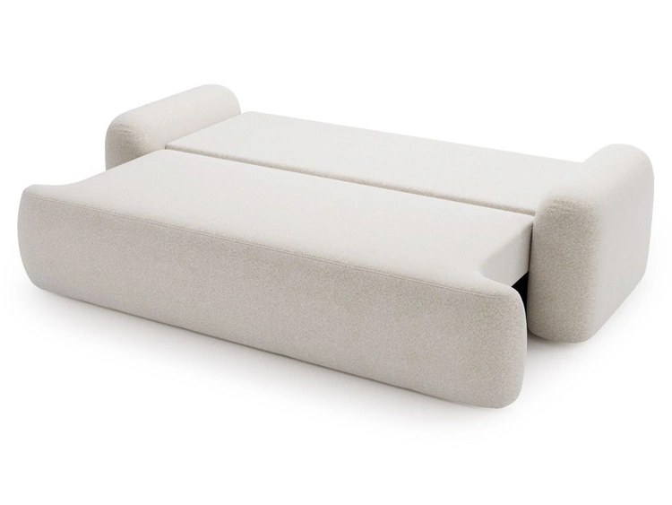 Kanapa z funkcją spania i pojemnikiem Aurio Biała