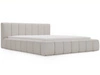 Łóżko tapicerowane z pojemnikiem i stelażem 160x200 Split Jasny szary