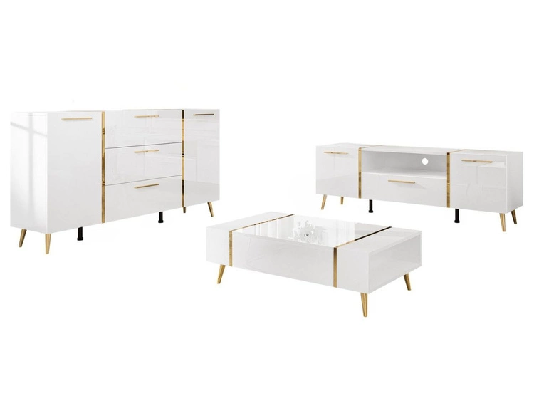 Biały połysk \ 13 cm \ Uchwyty