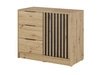 Komoda z drzwiami i szufladami 105 cm Macron Dąb Artisan z lamelami
