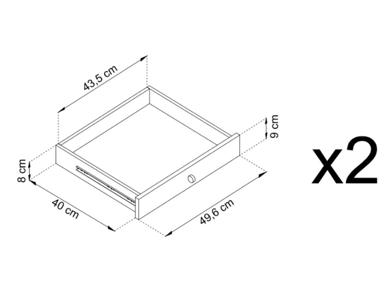 Toaletka ze złotymi metalowymi nogami Amor Granatowa
