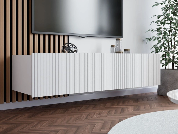 Szafka pod telewizor z drzwiczkami Kioto Biała