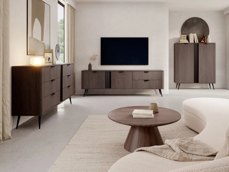 Szafka RTV z drzwiami i szufladami 195 Magico Dąb Dunin