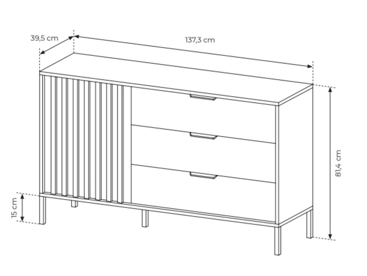 Zestaw mebli do sypialni Turia Dąb Artisan, Antracyt