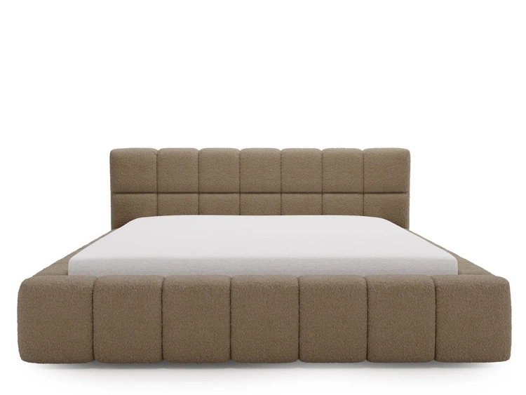 Łóżko tapicerowane z pojemnikiem i stelażem 180x200 Alicante Brązowe