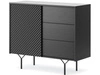Komoda z drzwiami i szufladami 97 cm Ravi Czarna