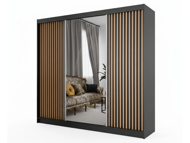 250 cm \ Czarny || Dąb wotan \ Tak