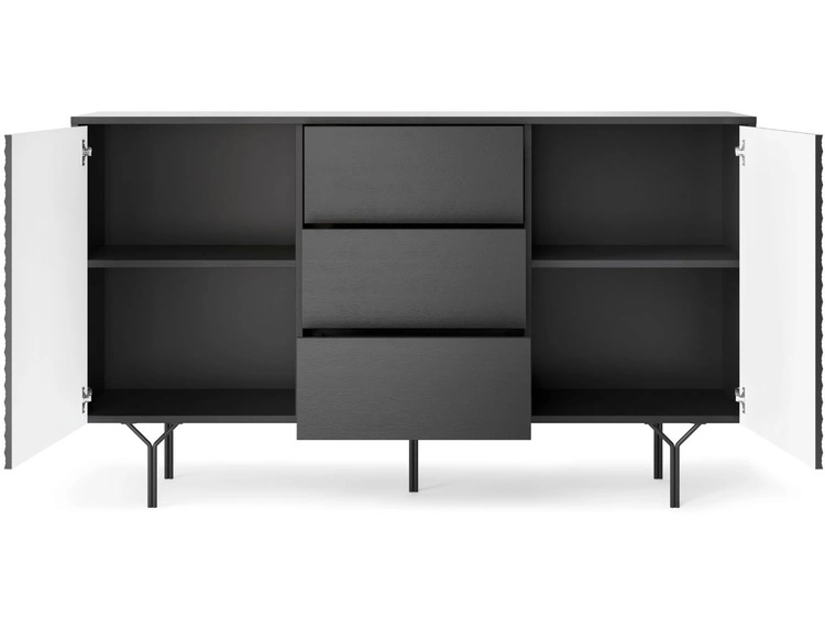 Zestaw mebli do salonu Ravi Czarny