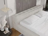 Łóżko tapicerowane z pojemnikiem i stelażem 160x200 Lipari beż