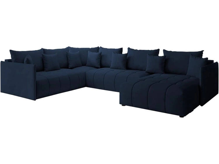 Narożnik U uniwersalny z funkcją spania i pojemnikiem Ardi Bis Ciemny niebieski