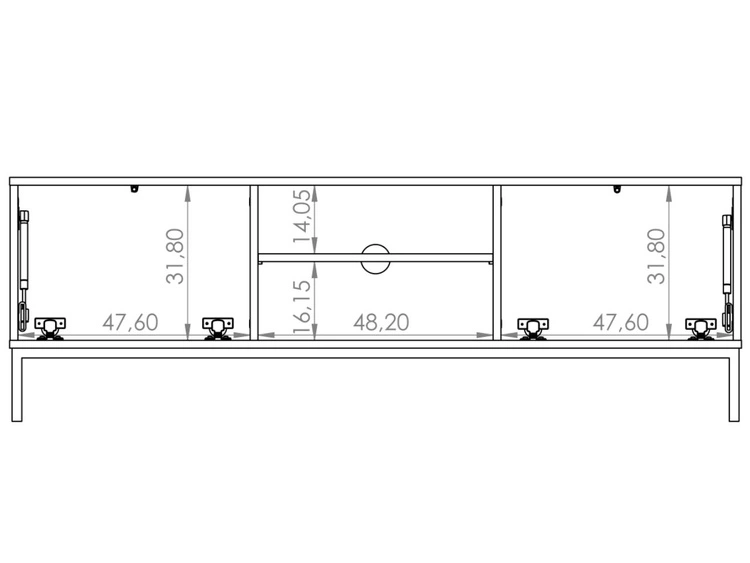 Szafka pod telewizor z drzwiczkami Soroko Hikora