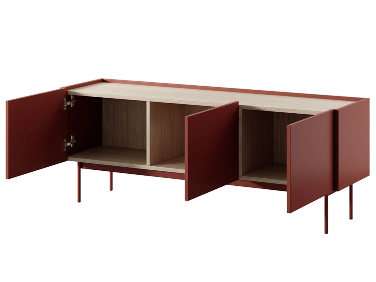 Szafka pod telewizor i drzwiczkami Casino czerwona