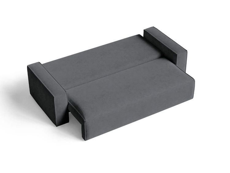 Kanapa z funkcją spania i pojemnikiem na pościel Sivra Szara