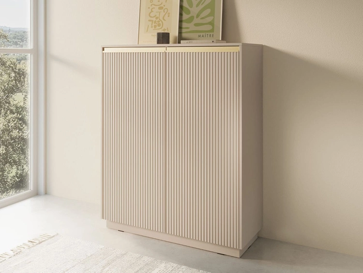 Komoda z drzwiami Roland wysoka Beż piaskowy