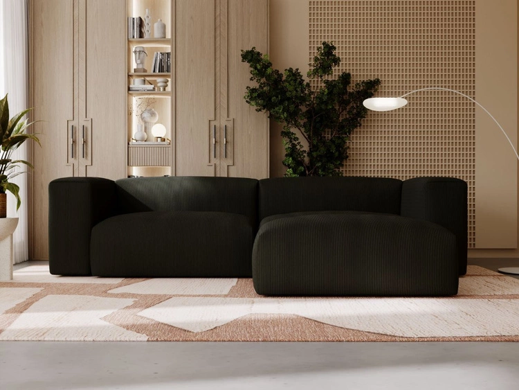 Narożnik wypoczynkowy L prawy Landi Czarny