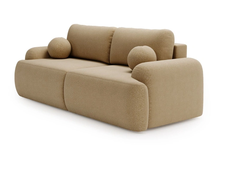 Kanapa z funkcją spania i pojemnikiem Aurio Jasnobrązowa