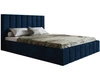 Łóżko tapicerowane z pojemnikiem i stelażem Siena 180x200 granatowy
