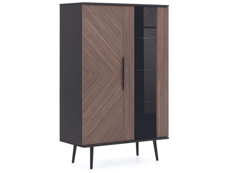 Witryna stojąca do salonu Nemi Brązowa