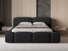 Łóżko tapicerowane z pojemnikiem i stelażem 120x200 Aubi Czarne