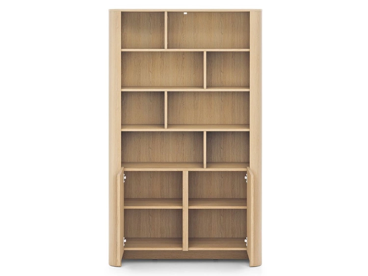 Zestaw mebli do salonu ze złotą listwą dekoracyjną Brillo Dąb Vicenza