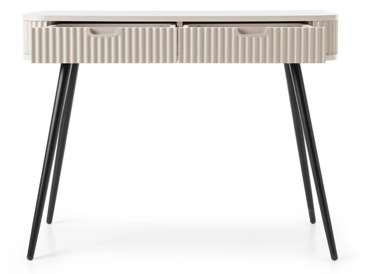 Toaletka z czarnymi metalowymi nogami Viva Beżowa