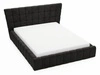 Łóżko tapicerowane z pojemnikiem i stelażem 120x200 cm Paris Czarne