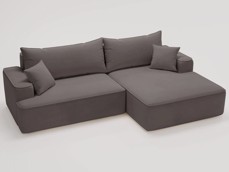 Narożnik L Prawy z funkcją spania i pojemnikiem California Ciemnoszary