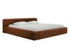 Łóżko tapicerowane z pojemnikiem i stelażem 160x200 Lipari Brązowy