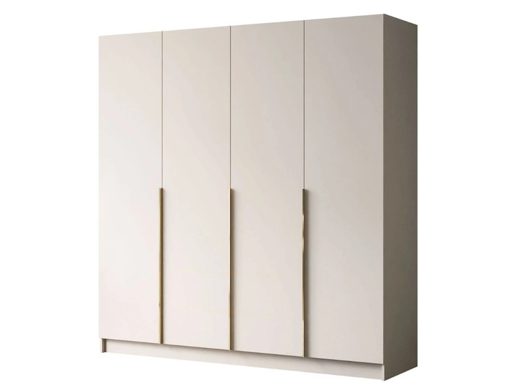 Szafa czterodrzwiowa z drzwiami uchylnymi i złotymi uchwytami Ameli Kaszmirowa