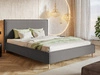 Łóżko tapicerowane ze stelażem 140x200 Grenada Szary