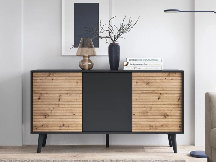 Komoda z drzwiami 154 cm Astro Czarny